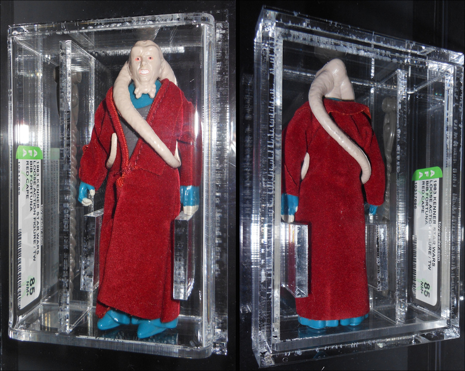 1983 Kenner Star Wars ROTJ Red Cape Bib Fortuna AFA 85 NM+