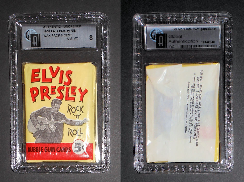 1956 Topps Elvis Presley Unopened Gum Card Wax Pack GAI 8 NM-MT