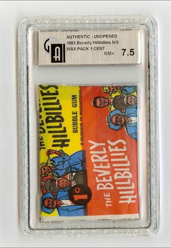 1963 Topps Beverly Hillbillies Gum Card Unopened Wax Pack GAI 7.5 NM+